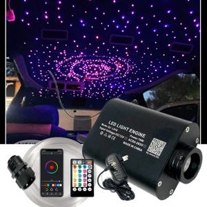 광섬유 별 천장 키트, 블루투스 앱 제어, 별이 빛나는 자동차 LED, 어린이 방, RGB 컬러 APPW, 12V RF 제어