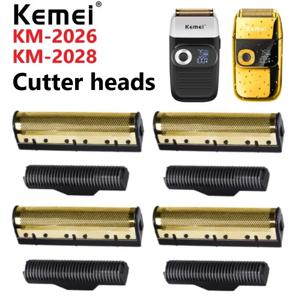 Kemei 원래 전기 면도기 블레이드 KM-2026 KM-2028 플로팅 면도기에 적합한 황금 호일 나이프 네트 및 커터 헤드