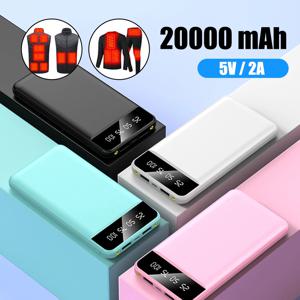 휴대용 전원 은행 20000mAh 5V/2A 듀얼 USB 출력 iPhone 14 15 난방 조끼 양말용 경량 배터리 팩