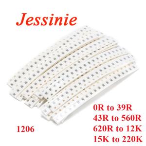 1206 SMD 저항기 키트 모듬 키트, 5% 샘플 키트, 샘플 가방, DIY 키트, 전자 부품 25 개 * 20 개