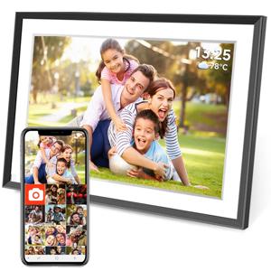 Frameo 10.1 인치 WiFi 디지털 액자 1280x800 HD IPS 터치 스크린 디지털 사진 프레임 전자 32GB 메모리 자동 회전