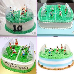 9 개/대 축구 축구 농구 어린이 컵케익 장식 케이크 토퍼 생일 축하 아기 어린이 파티 장식 파티 용품