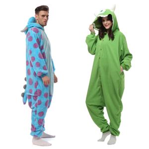 동물 Kigurumi 의상 할로윈 Onesie 여성용 남성용 성인 잠옷 괴물 만화 잠옷 코스프레 파티 Homewear XXL 3XL