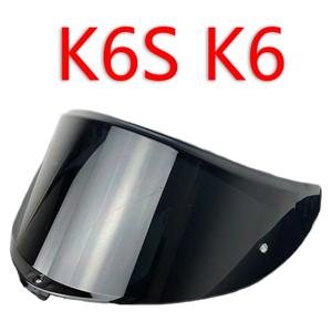 K6S Viseiras Capacete 헬멧 페이스 실드 바이저 AGV K6 용 앞 유리 고 인성 강도 Sunshield 전기 도금 공정