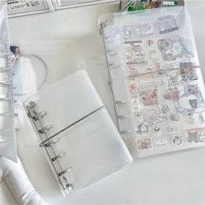 M5 PP 세 배 PP 루스 리프 노트 투명 루스 리프 바인더 커버 저널 스케치북 액세서리 일기 사무용품