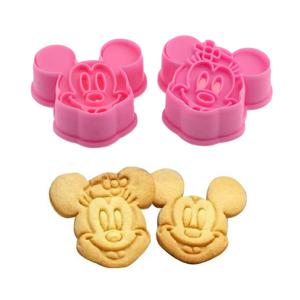 디즈니 미키 마우스 베이킹 3D 몰드, DIY 베이킹 쿠키 케이크 라이스 볼 몰드 만화 동물 플라스틱 몰드 생일 파티 장식