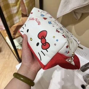 Sanrio 귀여운 만화 대용량 메이크업 가방 작은 야외 방수 휴대용 휴대용 여행 저장 가방