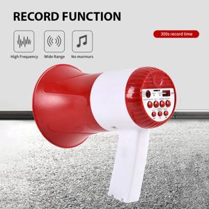 확성기 스피커 50W 전원 휴대용 확성기 확성기 음성 사이렌/알람 모드 볼륨 조절 USB 플래시 드라이브 TF 카드 BT 알람