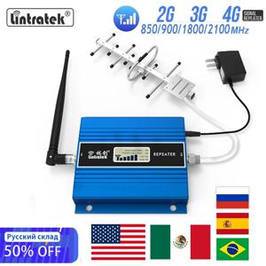 Lintratek 2G 3G 4G 셀룰러 증폭기, GSM 900 LTE 1800 WCDMA 2100MHz CDMA 850 B5 데이터 휴대폰 부스터 키트, 안테나 리피터