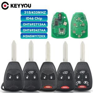 KEYYOU 2/3/4/5/6 버튼 원격 자동차 키 315/433MHz M3N5WY72XX Jeep Chrysler Town/Country For DODGE Grand Caravan 2004-2007