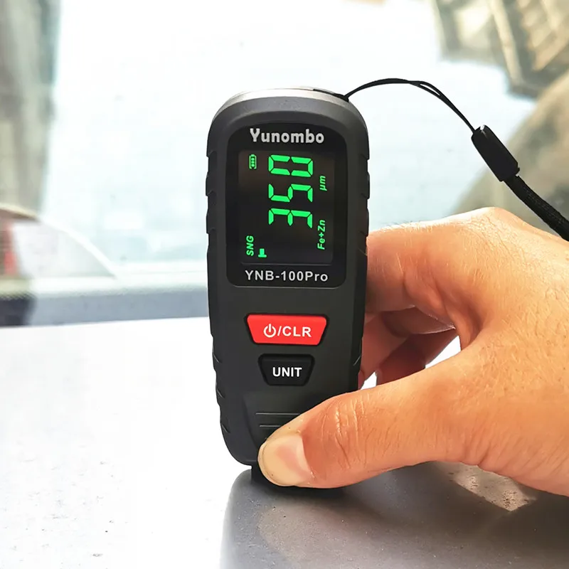 Yunombo 새 릴리스 YNB-100Pro Fe nFe Fe+Zn 미니 필름 두께 측정기 코팅 두께 게이지 자동차 페인트 두께 측정기