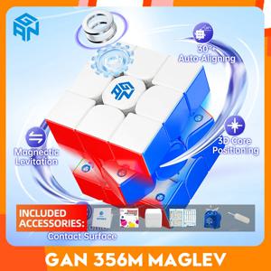 Gan356 Maglev 스피드 큐브 스티커가 없는 gan 356 maglev 3x3 speedcube 3x3x3 전문 매직 큐브 Gan 자기 장난감