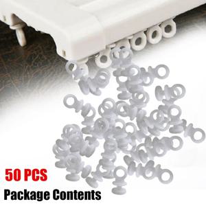 50pcs 캠핑카 밴 Motorhomes 캐러밴 보트 커튼 액세서리 RV 부품에 대 한 플라스틱 커튼 트랙 슬라이더 후크 주자