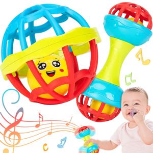 부드러운 고무 Juguetes Bebe 만화 꿀벌 손 노킹 딸랑이 덤벨, 조기 교육 장난감, 어린이 핸드 벨 아기 장난감, 0-12 개월