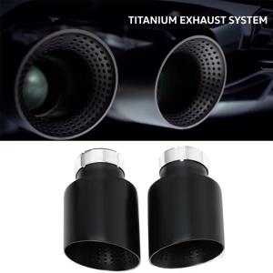 1 조각 매트 블랙 스테인레스 스틸 자동차 머플러 팁 시스템 파이프 VW GTI MK7 골프 7 배기 노즐 용 범용 배기 팁