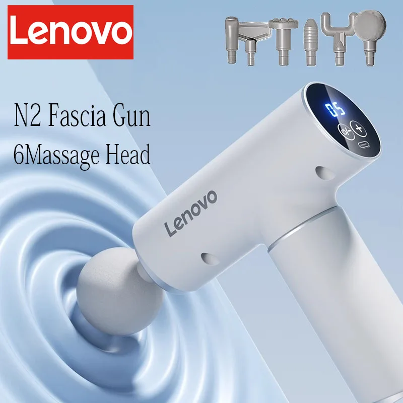 기존 Lenovo 전문 등급 근막 총 N2 N3 시리즈 근육 이완 마사지 LED 터치 스크린 6-8마사지 헤드 선물