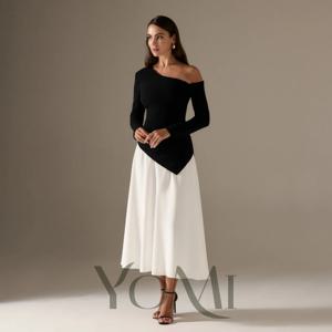 YoMi 이브닝 드레스, A 라인 크리프, 커스터마이징 웨딩 무도회 드레스, 특별 행사, 격식 있는 새로운 드레스