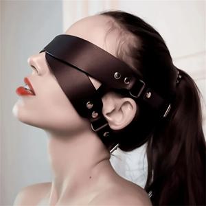 섹시한 속박 눈가리개 마스크, 펑크 할로윈 코스프레 박힌 장식 의상 가죽 얼굴 방패, Bdsm 고딕 마스크 파티 가장 무도회