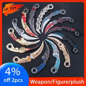 JX TOY 17cm 글로벌 생활과 죽음 게임 Calw Knife 회전식 버전 합금 공예 모델 Militery Knife Boys Karambit Ourdoor Toys
