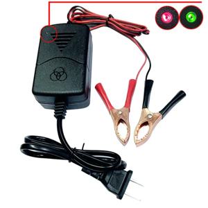 스마트 12V 자동차 배터리 충전기 1A 납산 표시 등 14.4 볼트 듀얼 와이어 악어 클립 캠핑 자동 충전 소켓