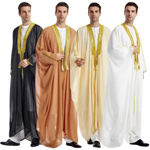이슬람 의류 남자 가운 아랍어 의상 Kaftan 이슬람 남자 모로코 캐주얼 롱 드레스 스트라이프 중동 국립 의상