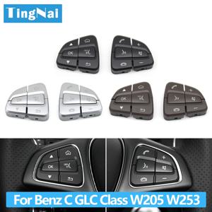 W205 W253 자동차 다기능 스티어링 휠 스위치 제어 버튼 커버 메르세데스 벤츠 C GLC 클래스 0999050300