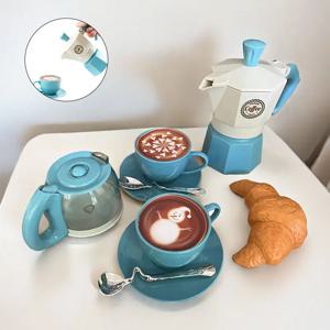 4/11PCS 놀이 시뮬레이션 커피 세트 식기 놀이 집/야외 주방 DIY 오후 차 게임 장난감 어린이를위한 어린이 선물