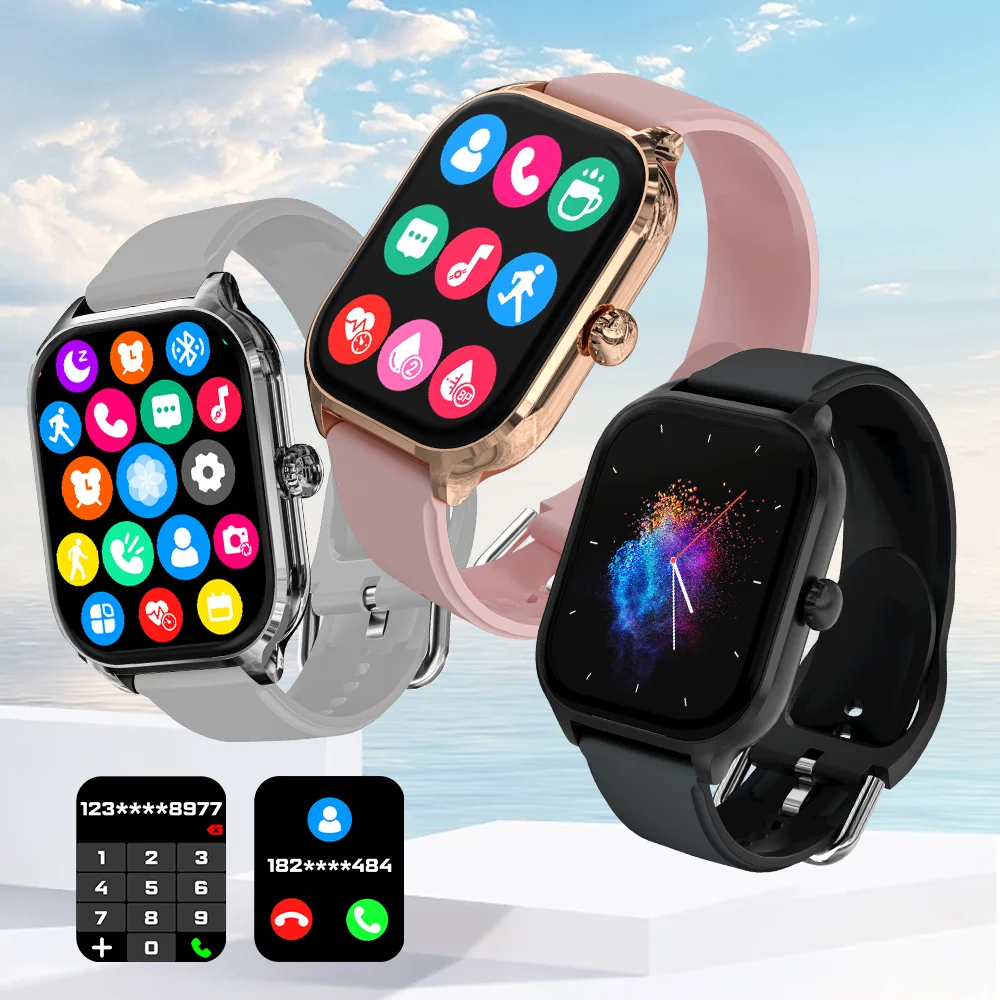 LAXASFIT H9 및 H6 스마트워치 다이얼로 통화 응답 칼로리 추적 심박수 혈액 산소 모니터링 Bluetooth 스마트 워치