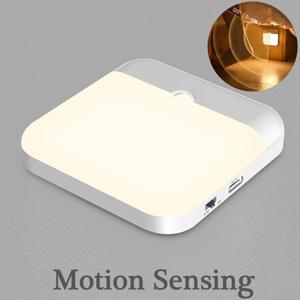 모션 센서 LED 야간 조명, USB 충전식 옷장 조명, 계단 옷장 주방 침실 차고용 무선 벽 램프