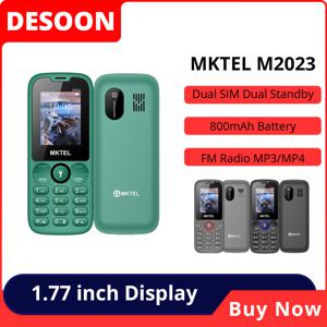 MKTEL M2023 기능 전화기, 1.77인치 디스플레이 800mAh 배터리 듀얼 SIM FM 라디오 손전등 0.08메가 카메라 시니어 전화기