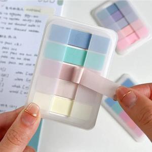 상자 투명 형광 색인 탭 애완 동물 분류 플래그 페이지 마커 플래너 스티커 용 스티커 메모