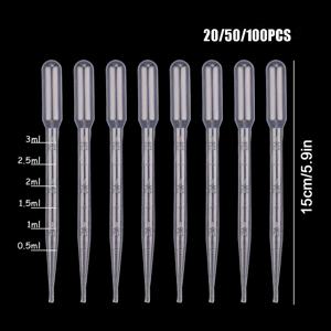 플라스틱 수지 도구 20/50/100Pcs 실리콘 몰드에 대 한 3ML 일회용 짜기 전송 피펫 UV 에폭시 수지 공예 보석 만들기
