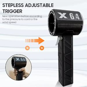 X64 폭력적인 송풍기 휴대용 터보 제트 팬 64mm 브러시리스 강력한 1400G 추력 1000W 고출력 덕트 팬 터보 팬 자동차 공기 송풍기
