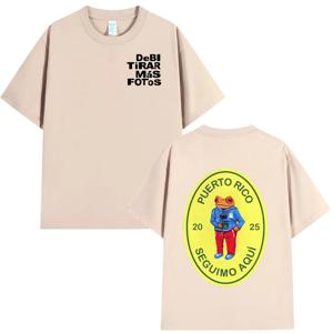 Bad Bunny DTMF Debi Tirar Mas Fotos 2025 새 앨범 T 셔츠 남성 여성 의류 코튼 오버 사이즈 티셔츠 힙합 패션 티셔츠
