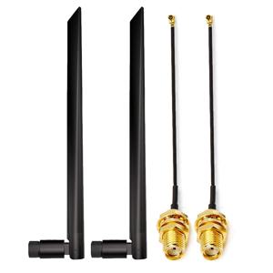 2pcs 433Mhz 안테나 SMA Male 커넥터 + Meshtastic과 호환되는 15cm I-P-E-X1 케이블. LoRa, 헬륨 광부, 스마트 홈 제어