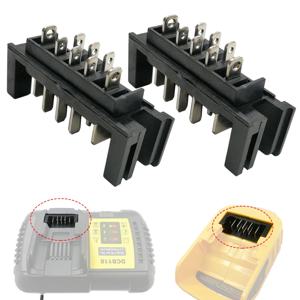 Dewalt 14.4V 18V 리튬 이온 배터리 전동 공구 충전기 커넥터 터미널 DCB112 DCB115 DCB105 DCB090 어댑터 소켓 플러그 용 2 PCS