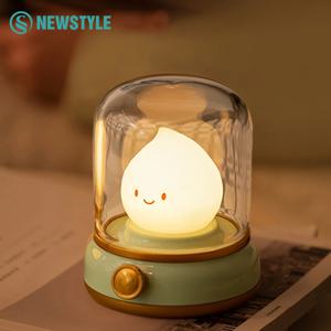 등유 LED 밤 빛 두 가지 모드와 귀여운 Flameless 촛불 빛 침실 장식에 대 한 USB 충전식 디 밍이 가능한 캠핑 빛
