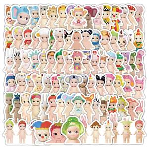100pcs 써니 앵글 낙서 어린이 스티커 귀여운 천사 DIY 스티커 노트북 수하물 휴대 전화 컵 장식 아이 스티커