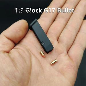 1:3 글록 G17 총알 합금 미니 장난감 총, 미니어처 모델 액세서리