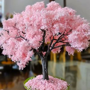 10-25cm 시뮬레이션 벚꽃 나무 모델 꽃 나무 일본 인형 집 장식 풍경 애니메이션 정원 풍경 디오라마