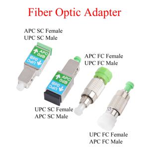 1Pcs 광섬유 어댑터 APC/UPC SC FC 남성-APC/UPC SC FC 여성 0dB 감쇠기 단일 모드 1200nm-1600nm 변환기 커넥터