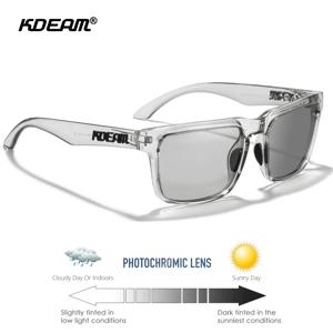 KDEAM 대형 남성용 선글라스 Polarized Photochromic Night Vision 대형 선글라스 패션 여성 그늘 폭 154mm