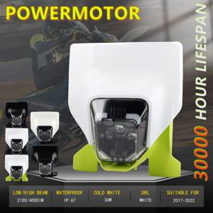 오토바이 헤드 라이트 LED 심지 Husqvarna 701 TE 250 300 450 FC FE TC 125 300i 헤드 램프 먼지 자전거 모토 크로스 액세서리 Enduro