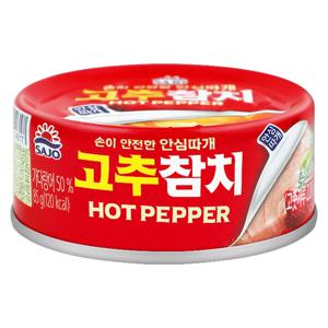 사조 고추 참치 85g×1개 통조림 참치캔 안심따개