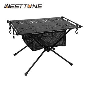 WESTTUNE 캠핑 접이식 테이블 액세서리가있는 휴대용 알루미늄 합금 경량 테이블 다기능 야외 테이블