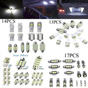 10-42Pcs 자동차 조명 전구 T10 6000K SMD LED 교체 번호판/독서 전구 크세논 화이트 인테리어 조명