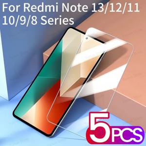 Redmi Note 13 Pro 12 11 Pro 11S Note 8 9 10 Pro 5G 4G 보호 필름 화면 보호기 Redmi Note13Pro 용 5PCS 강화 유리