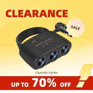 Clearance_3 in 1 듀얼 USB 소켓 120W 자동차 시가 라이터 분배기 12V 24V 고속 충전기 플러그 자동차 DVR G 용 전화 전원 어댑터