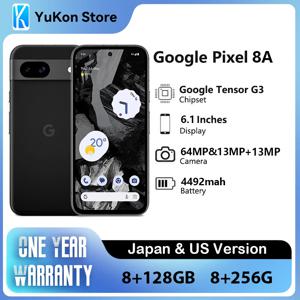 Google Pixel 8a 글로벌 버전 AI 스마트폰 Google Tensor G3 64 MP 쿼드 PD 와이드 카메라 120Hz OLED 디스플레이 4492mAh 배터리