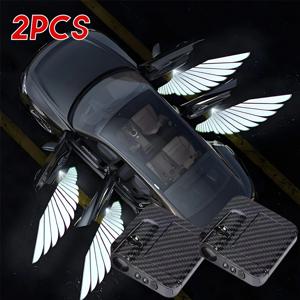 2PC 무선 LED 자동차 도어 웰컴 레이저 프로젝터 로고 고스트 섀도우 야간 조명 자동차 스타일링 예의등 자동차 액세서리 키트